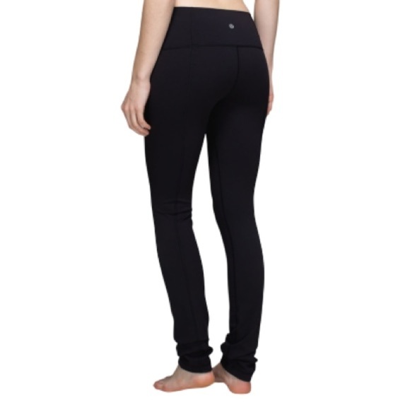 Lululemon Skinny Groove Pant II Full-On Luon (Roll Down) Black High Waisted 6 - Picture 1 of 8